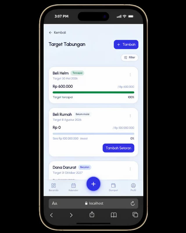 Mockup target tabungan
